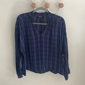 Madewell long sleeve plaid shirt